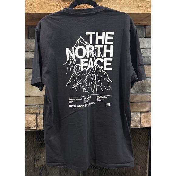 Men’s THE NORTH FACE Circular Design Black/Gray T Shirt Lot Of 2 Size L *C7 - Picture 5 of 5